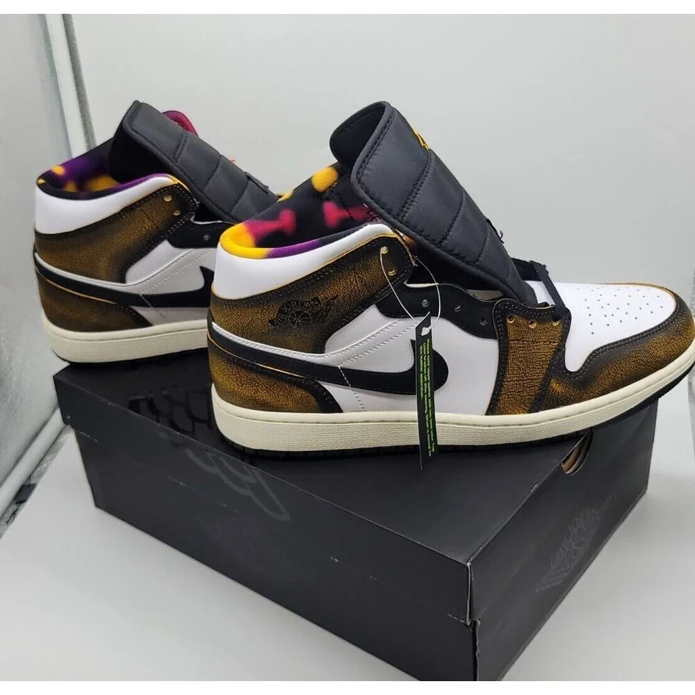 Jordan 1 Mid Sail/Taxi Size 11.5 Mens -DQ8417-071